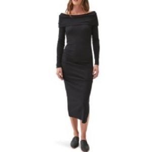 NWT Michael Stars Liris Off the Shoulder Long Sleeve Body-Con Midi Dress